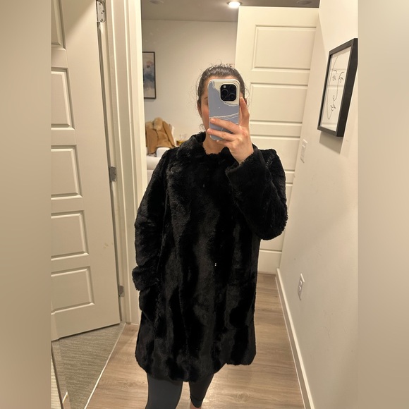 BB Dakota Women's Plush Black Teddy Jacket - Picture 6 of 12